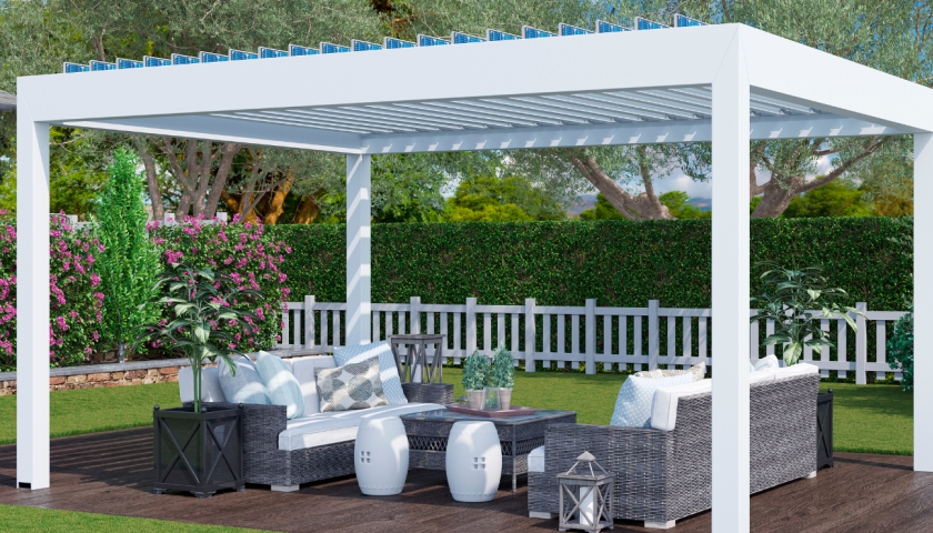 Pergole fotovoltaiche: tetto fisso o lame orientabili? La guida definitiva