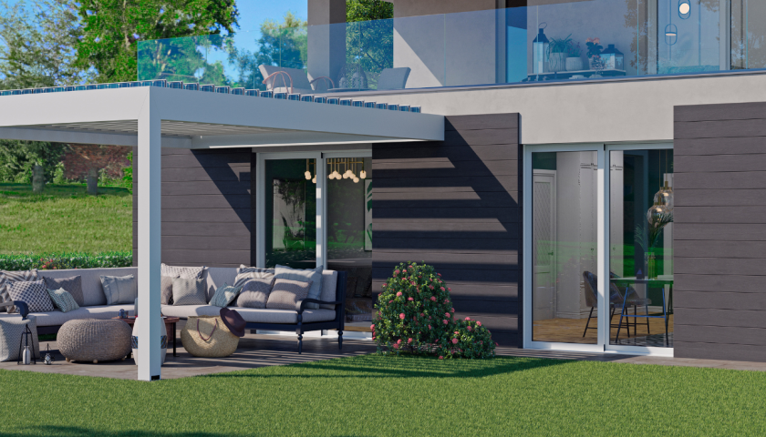 Pergola bioclimatica fotovoltaica: design e sostenibilità per il tuo outdoor